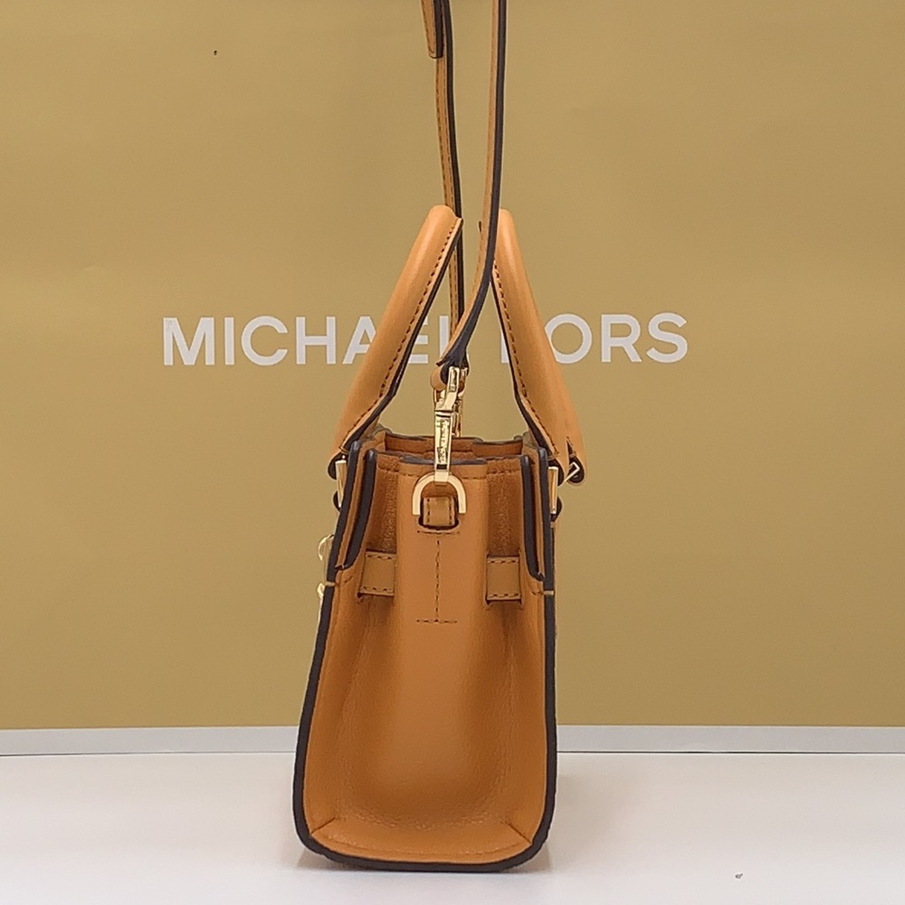 Michael Kors HAMILTON XSMALL Snake Embossed SATCHEL CROSSBODY BAG CIDER COLOR - Picture 6 of 16